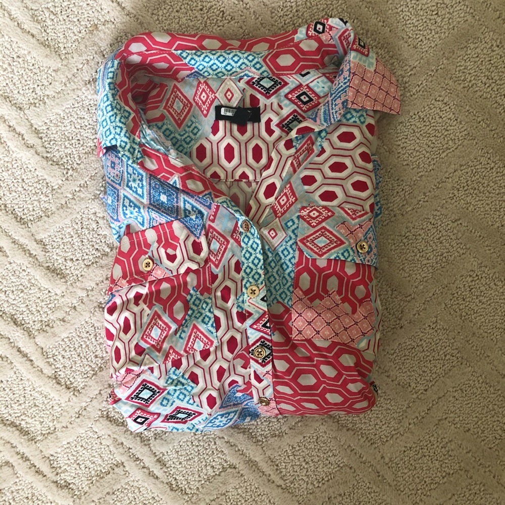 NWOT Talbots Colorful Blouse